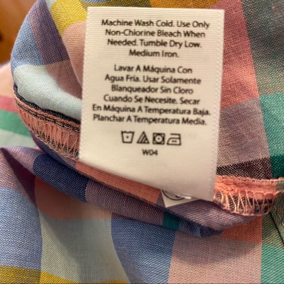 Terra and Skye Blue and Pink pastel plaid Size  3x top with ruffled slee… - Picture 6 of 8